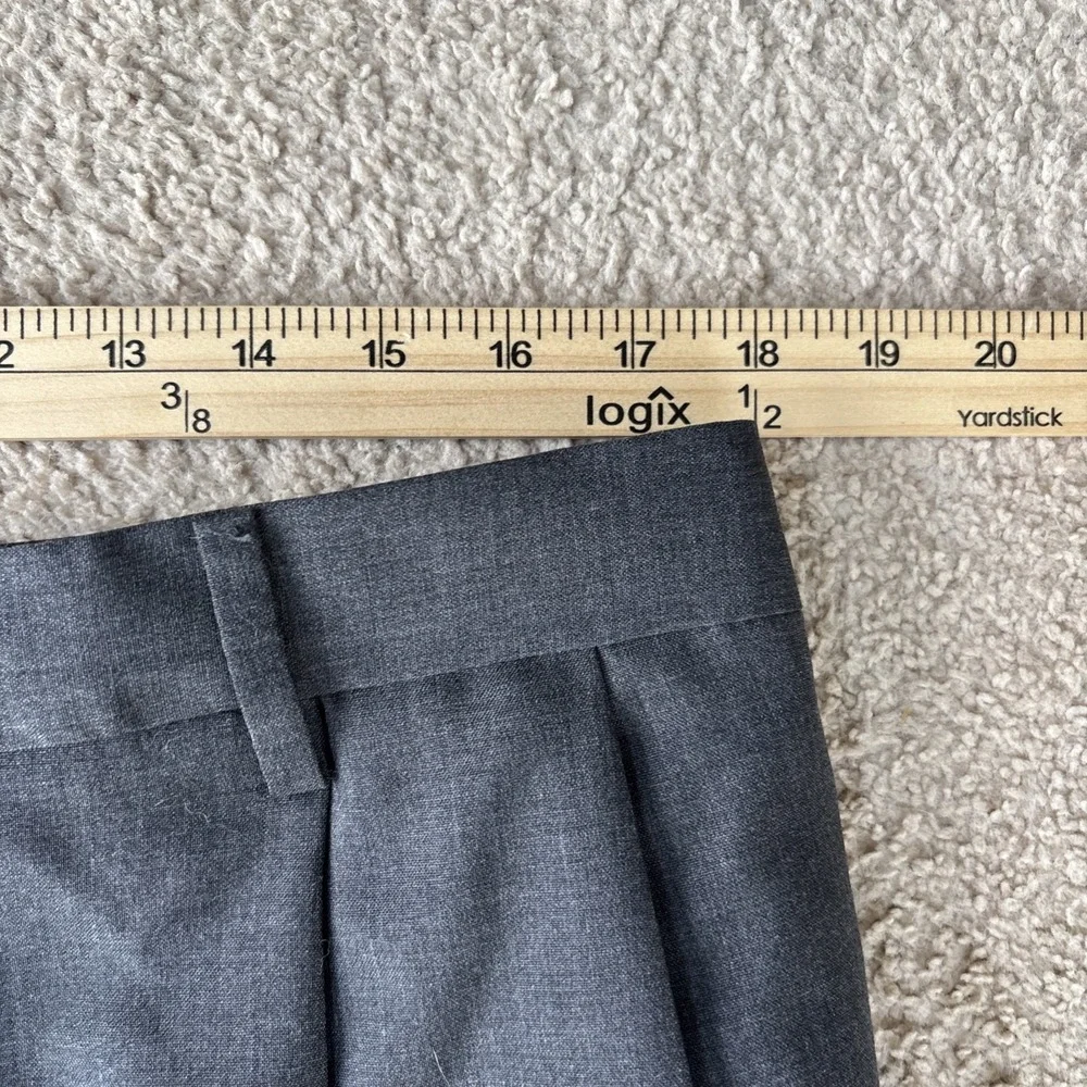 JOS A BANK 100% Wool 2 Piece Dark Gray Flat Front Suit 44L 36x‎ 30